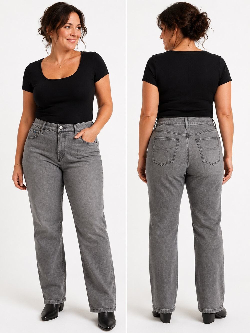 Gap 1969 Mid Rise Real Straight Gray Jeans Women’s Size 14 28” Inseam